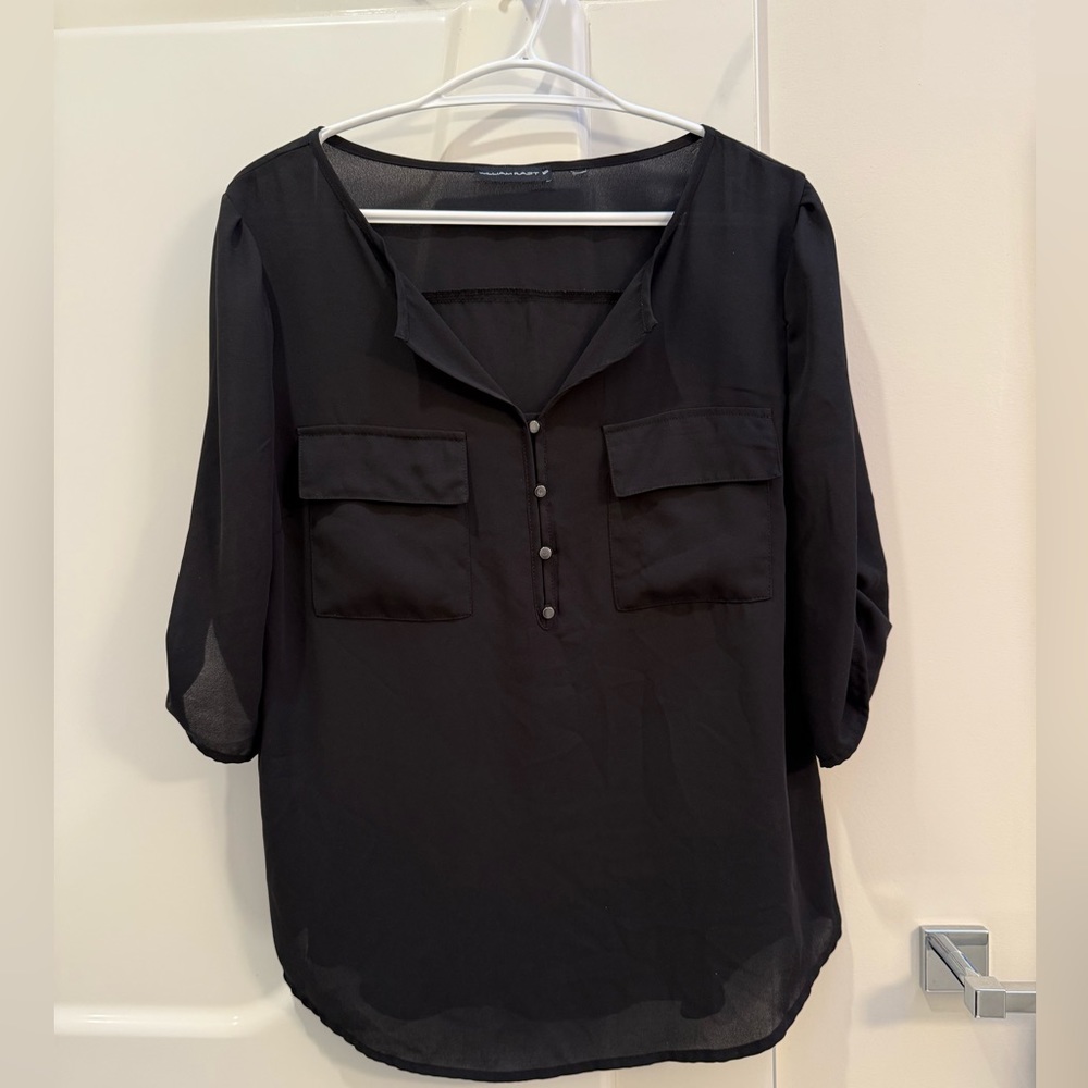 EUC William Rast front Pocket Blouse size L